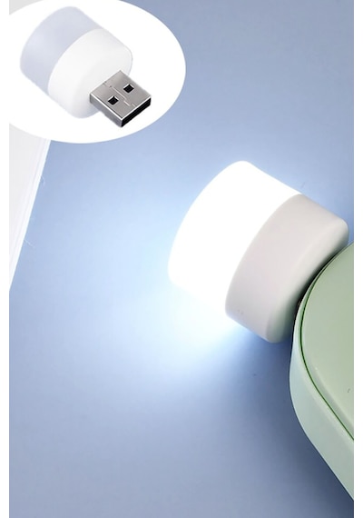 Taşınabilir Mini Usb Led Işık Lamba Gece Lambası Mini Güçlü Led Işık Kamp, Kitap Okuma Feneri Beyaz