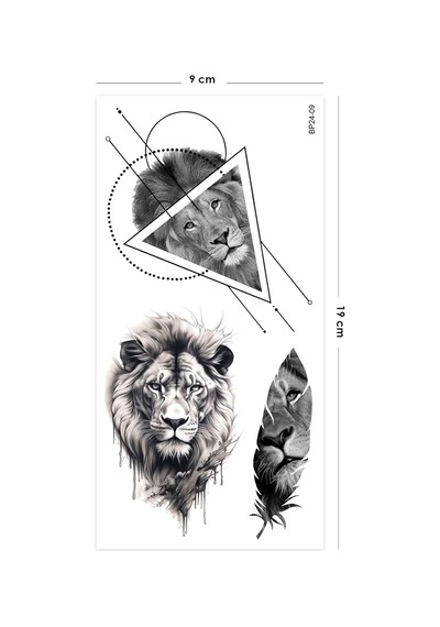 Bearpear Aslan Dövmesi Unisex Tattoo