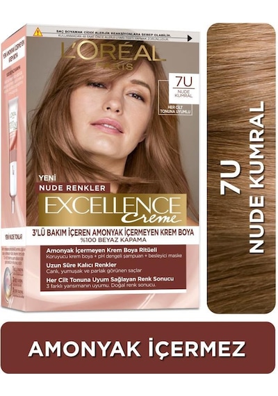 Excellence Creme Nude Renkler Saç Boyası 7u Nude Kumral 2'li Set pktexclncnude7u-9220