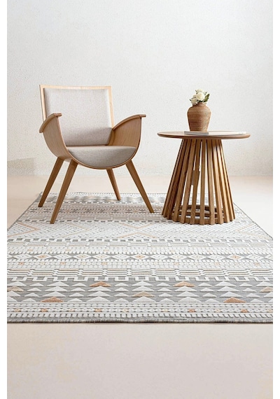 Koza Halı Sand Gri Sarı Kolay Temizlenebilir Halı Kilim Salon Oturma Odası Gri Sarı