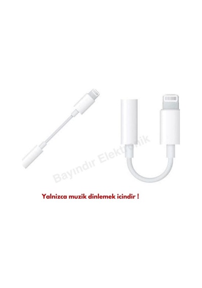 Apple Uyumlu iPhone  6 7 8 X 11 12 Kulaklık Çevirici Lightning Aux Dönüştür...