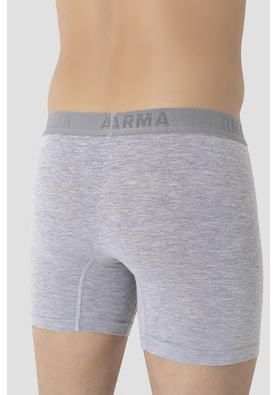 Arma Yıldız Erkek Gri - Siyah Büyük Beden Boxer Pamuklu Likralı 10'lu Paket Çok Renkli