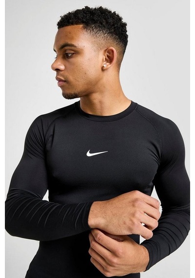 Nike Pro Dri Fit Tight Top Mens Ls Uzun Kollu Erkek Antreman Sweatshirt Siyah