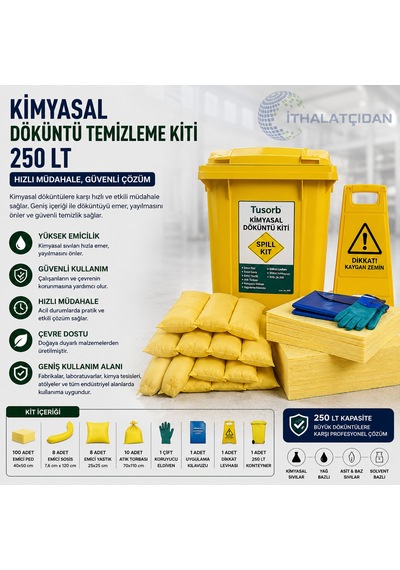 Kimyasal Döküntü Temizleme Kiti 250 Lt Bant Marketim
