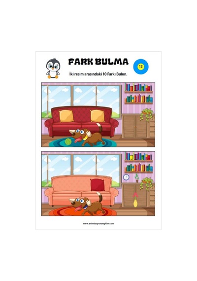Çocuklara Fark Bulma Kitabı Tam Sayfa