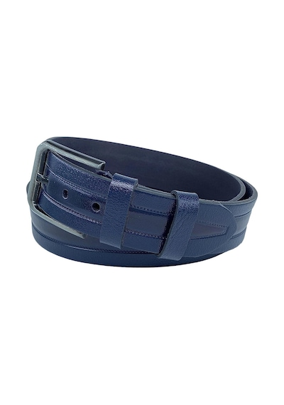 Süzer Deri 4.5 Cm Spor %100 Hakiki Manda Derisi Lüks Kemer Lacivert Desenli Lacivert
