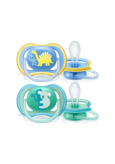 Philips Avent Ultra Air Karanlıkta Parlayan Desenli Gece Emziği 2'li Çok Renkli