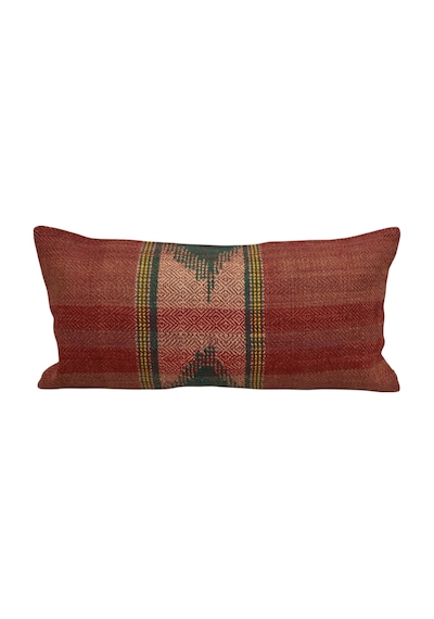 Zehra Abla Halı Yeni El Dokuma Dekorluk Lumbar Kilim Kırlent Yastık Kılıfı 7413 Çok Renkli