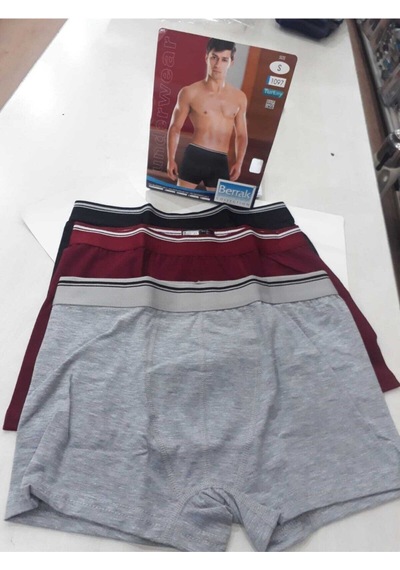 Likralı 3'lü Asorti Boxer Asorti