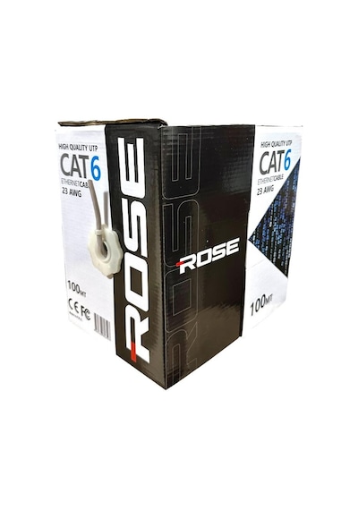 Rose 23awg 100 Metre Cat6 Ethernet Kablo - Gri