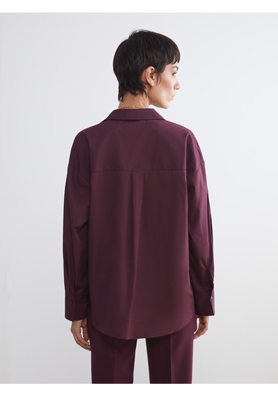 Lcw Vision Mürdüm Poplin Kadın Gömlek