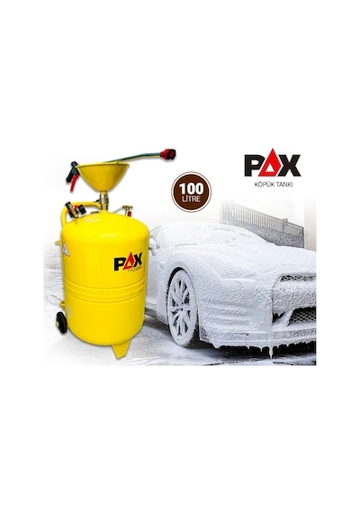 Pax 100 Lt Köpük Tankı Köpük Püskürtme + 10 Metre Hortum Tabanca