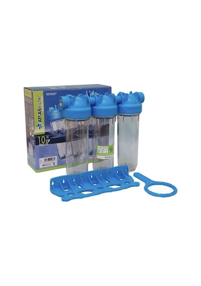 Atlas Üçlü Filtre Kabı 10'' - 1'' Bağlantılı - Za3320680