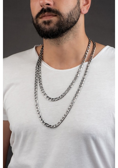 So Chic Zincir Örgü Model Çelik Erkek Kolye Çelik
