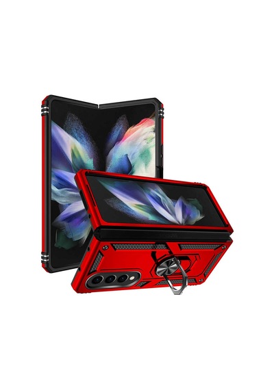 Galaxy Z Fold 4 Uyumlu Zore Vega Kılıf-kırmızı Kirmizi