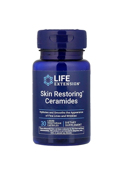 Life Extension Skin Restoring Ceramides 30 Liquid Vegetarian Capsules Usa Menşeii Dmmedicine