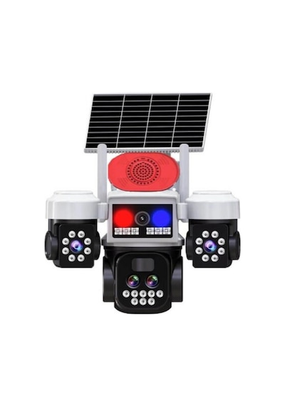 Okam Pro O-kam-5051 4g Destekli, 3 Lensli 9mp Güneş Enerjili Ptz Dış Mekan Kamera