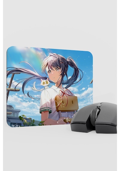 Suzume Anime V3 - 22x18 Gaming Kauçuk Kaymaz Taban Mouse Pad Fare Altlığı