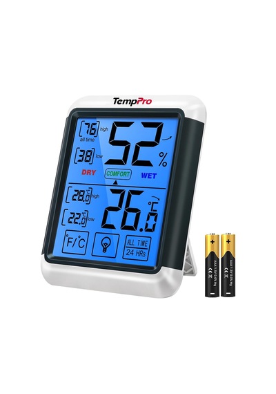 Thermopro Tp55 Dijital İç Mekan Higrometre Termometresi Sıcaklık Ve Nem Monitörü Oda Nem Ölçer, Büyük Dokunmat