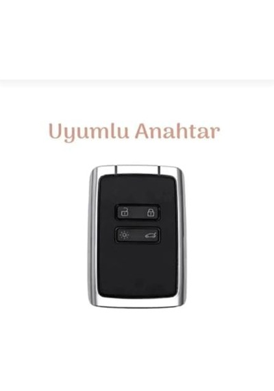Autohan Keys Renault Anahtar Kılıfı, Clio E-tech, Austral, Megane 4, Talisman, Clio 5 Uyumlu, Siyah-gümüş