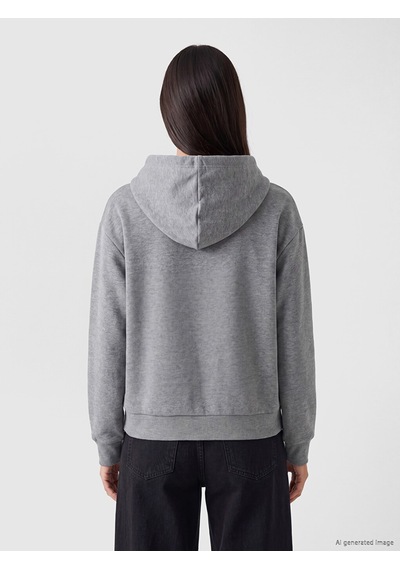 LC Waikiki Lc Waıkıkı Antrasit Loose Fit Kadın Hoodie