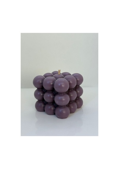 Şeffaf Kutulu Mor Bubble Mum-doğal Soya Wax Dekor Mum Düğün, Nişan, Kına,hediyelik