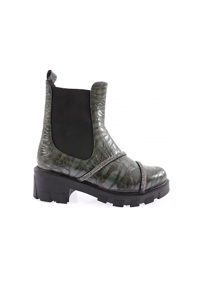Dgn Md1563 Kadin Silver Taşli Strech Detayli Bot MD118-1563-R4612 Yeşil