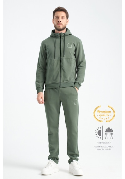 Shooter Sportswear Shooter Erkek Eşofman Takımı Mevsimlik Luxe Kalite Pamuklu Haki