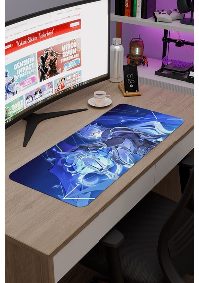 Flins Genshin Impact Anime Oyuncu V1 - 70x30 Xl Gaming Mouse Pad Fare Altlığı