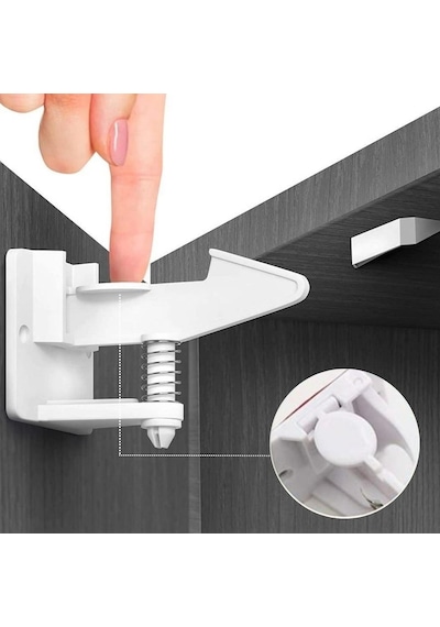 Buffer Bebek Çocuk Güvenliği Korumalı Yapışkan Çekmece Ve Dolap İçin Tutucu Gizli Güvenlik Kilidi Diğer