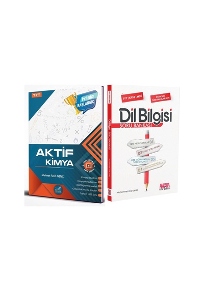 Aktif Öğrenme Tyt Kimya 0 Dan Başlayanlara Ve Akm Dil Bilgisi Soru Bankası Seti 2 Kitap