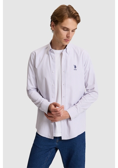 U.S. Polo Assn. U.s. Polo Assn. Erkek Lila Gömlek Desenli 50324659-vr034