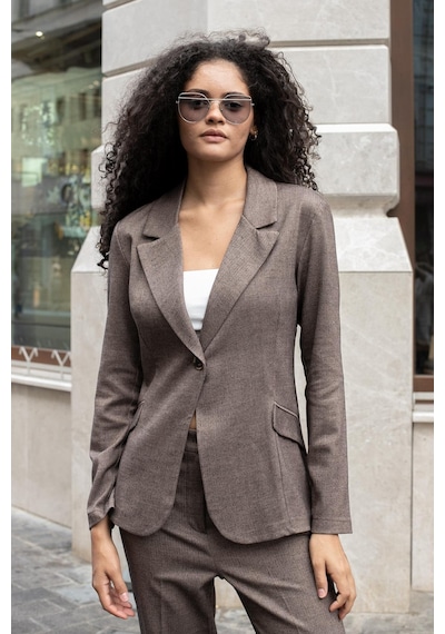 Kadın Balıksırtı Desenli Yakalı Cep Kapaklı Uzun Kol Blazer Ceket-kahve Balıksırtı Kahve Blk.srt. Kadın Balıksırtı Desenli Yakalı Cep Kapaklı Uzun Kol Blazer Ceket-kahve Balıksırtı Kahve Blk.srt.
