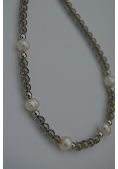 Stoneage Kristal Ve Gerçek Inci Kolye Çok Renkli