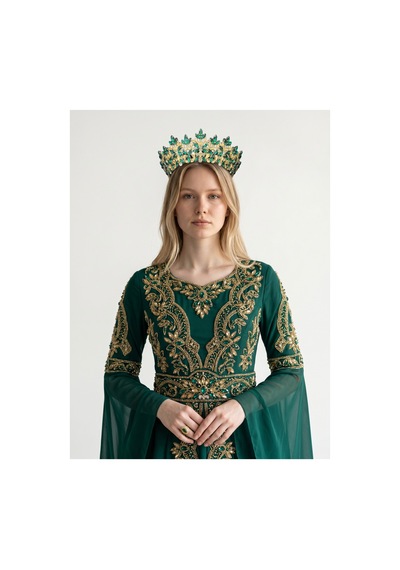 Golden Night Crown-gelin,kına,nişan,söz,after,bride,party Taç Yeşil - 889679471 Yeşil