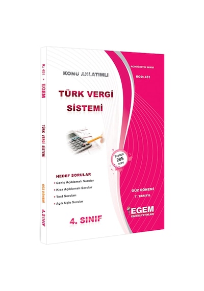 Aöf 7. Yarıyıl Türk Vergi Sistemi Güz Konu Anlatımlı Soru Bankası