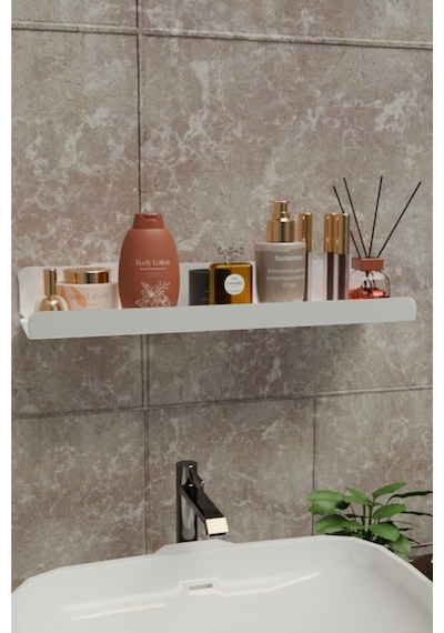 Ultra Güçlü 3m Yapışkanlı Beyaz Çok Amaçlı Banyo Düzenleyici Organizer Raf Banyo Askı 2 Adet Mt96bd Diğer