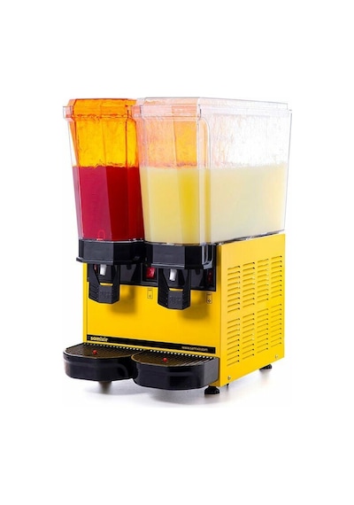 Samıxır Klasik Twin Fıskiyeli Soğuk İçecek Dispenseri 20+20 Litre Sarı