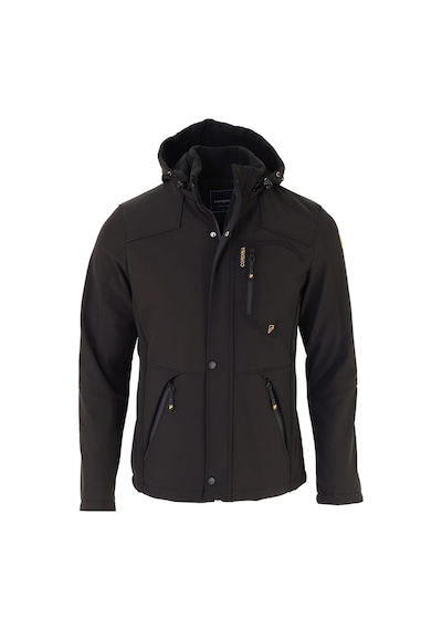 Prifaldi Erkek Siyah Su Ve Rüzgar Geçirmez Softshell Mont-Siyah