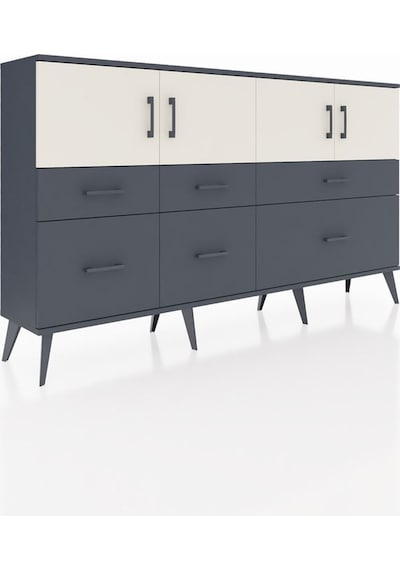 Arges Konsol 4 Raflı 6 Çekmeceli 4 Kapaklı 176x30x99 Antrasit-aytaşı/antrasit Aytası/antrasıt - Antrasıt Arges Konsol 4 Raflı 6 Çekmeceli 4 Kapaklı 176x30x99 Antrasit-aytaşı/antrasit Aytası/antrasıt - Antrasıt