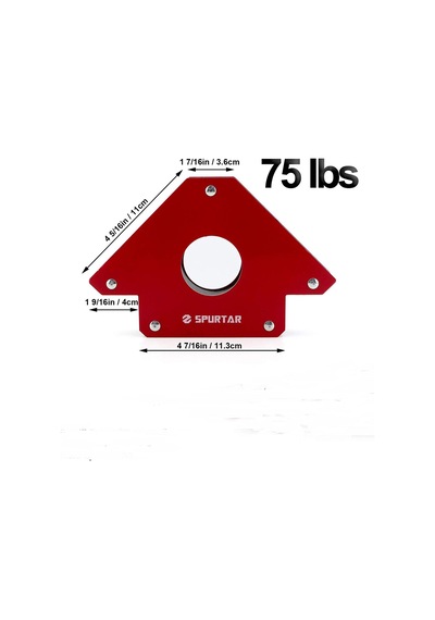 Manyetik Gönye, Açılı Kaynak Gönyesi Mıknatıs, Ebat Seçenekli 75 Lbs