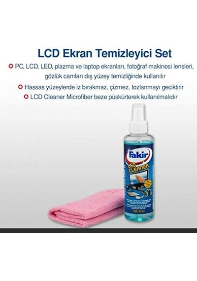 Lcd Cleaner Ekran Temizleyici 225 Ml Belirtilmemiş