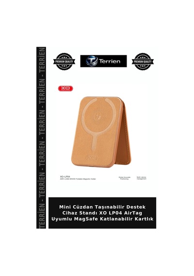 Mini Cüzdan Taşınabilir Destek Cihaz Standı Xo Lp04 Airtag Uyumlu Magsafe Katlanabilir Kartlık