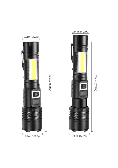 Ws-4848 1500 Lümen 15 Watt Dijital Göstergeli Mıknatıslı Şarjlı El Feneri Çok Renkli