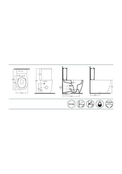 Sentimenti Neo Duvara Sıfır Kanalsız Takım Klozet Seti - Yavaş Ka