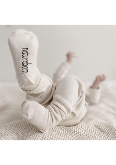Naturaborn Naturaborn Gots Organik Sertifikalı Bebek Çorabı (4 Çift) Bej
