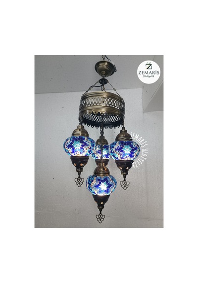 El Yapımı Otantik Mozaik Avize Lacivert - 807626339 Lacivert