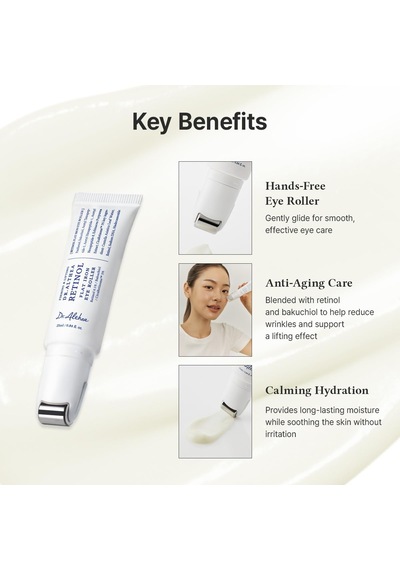Retinol Flat Iron Eye Roller 25 Ml - Retinol, Bakuchiol, Peptit İçeren Kırışıklık Karşıtı Göz Serumu