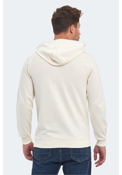 Slazenger Oslo In Erkek Kapüşonlu Cepli Bej Sweatshirt Bej