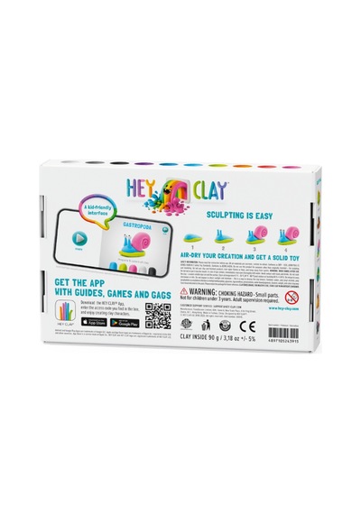 Hey Clay Yaratıcı Kil Seti - Chameleon, Gastropoda, Axolotl